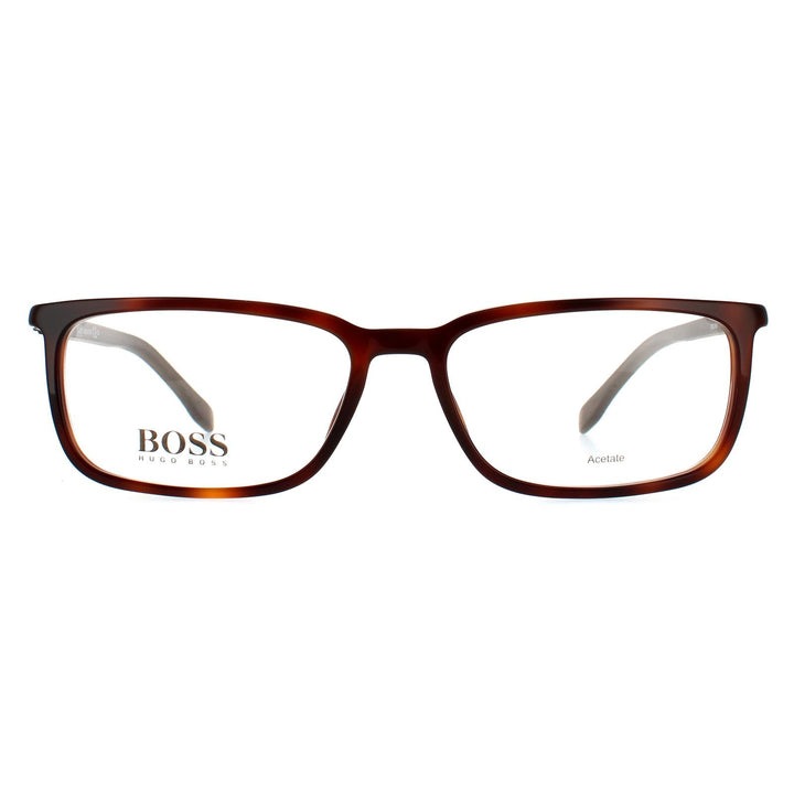 Hugo Boss Glasses Frames BOSS 0963/IT 086 Dark Havana and Matte Grey Opal Men