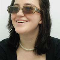 Saint Laurent Sunglasses SL660 004 Transparent Beige Brown