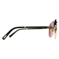 Chopard Sunglasses SCHF22 300Z Shiny Rose Gold Brown Silver Mirror Polarised