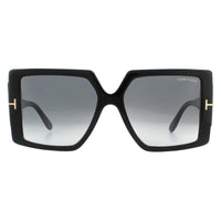 Tom Ford Sunglasses Quinn FT0790 01B Shiny Black Grey Smoke Gradient