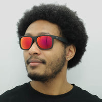 Ray-Ban Sunglasses Justin 4165 622/6Q Rubber Black Red Mirror