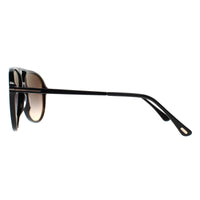 Tom Ford Sunglasses Samson FT0909 01B Shiny Black Gradient Smoke