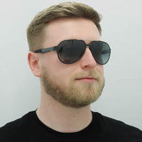 Hugo Boss Sunglasses 0669 HXJ HD Matt Black Ruthenium Grey Gradient