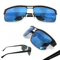 Police Sunglasses 8642 K56B Black Blue Mirror