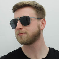 Versace Sunglasses VE2238 100181 Gunmetal Dark Grey Polarized