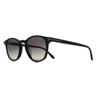 Tom Ford Sunglasses Holt-02 FT1302 01B Shiny Black Grey Gradient Light Mirror
