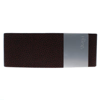 Skaga semi-hard brown medium faux leather Sunglasses Case with cleaning cloth