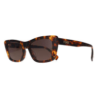 Fendi Sunglasses FE40185I Lettering 52N Dark Havana Green