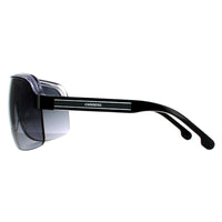 Carrera Sunglasses Topcar 1/N 80S 9O Black White Dark Grey Gradient