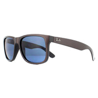 Ray-Ban Sunglasses Justin 4165 647080 Brown Metallic on Black Dark Blue 55mm