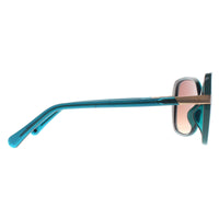 Radley Sunglasses Morwenna 107 Gloss Green Crystal and Teal Brown Gradient