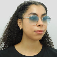 Ray-Ban Sunglasses RB3637 New Round 003/3F Silver Blue Gradient