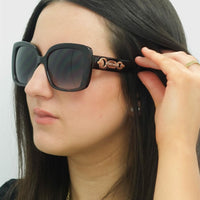 Karen Millen Sunglasses KM5056 103 Dark Havana Grey