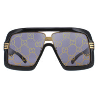 Gucci Sunglasses GG0900S 001 Black Grey with Gold Gucci Pattern