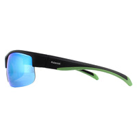 Polaroid Sport Sunglasses PLD 7019/S 7ZJ 5X Black/Green Blue Polarized