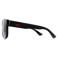 Gucci Sunglasses GG0010S 001 Black Rubber Grey