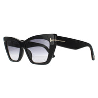 Tom Ford Sunglasses Wyatt FT0871 01B Shiny Black Grey Smoke Gradient