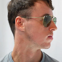 Ray-Ban Sunglasses Marshal 3648 001/3F Gold Light Blue Gradient