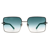 Salvatore Ferragamo Sunglasses SF302SL 047 Silver Petrol Blue Gradient