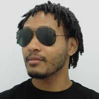 Ray-Ban Sunglasses Large Aviator 3026 Black Green L2821