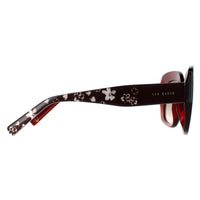 Ted Baker Sunglasses TB1675 Hattie 220 Crystal Dark Red Brown Red Gradient