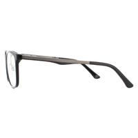 Police Glasses Frames Blackbird Ti 2 VPL684 0700 Shiny Black Men