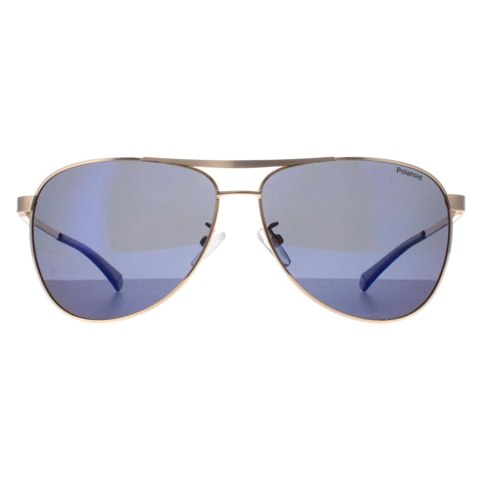 Polaroid Blue/Purple Mirror Aviator Sunglasses PLD 8060/S main image 3