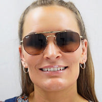 Ray-Ban Sunglasses Marshal 3648 001/3F Gold Light Blue Gradient