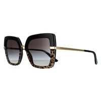 Dolce & Gabbana Sunglasses DG4373 32448G Top Black on Print Leopard Black Grey Gradient