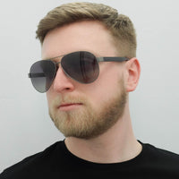 Hugo Boss Sunglasses BOSS 1241/S R80 WJ Matte Dark Ruthenium Grey Gradient Polarized