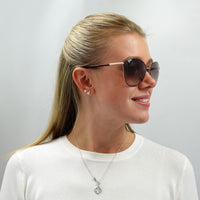 Tom Ford Sunglasses Penelope FT0320 28F Brown on Gold with Havana Brown Gradient