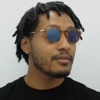 Persol Sunglasses PO3166S 960/56 Striped Brown Light Blue