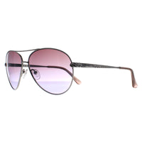 Guess Sunglasses GU7470-S 10Z Shiny Silver With Crystal Stones Violet Gradient
