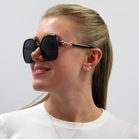 Gucci Sunglasses GG0890S 001 Black and Gold Grey