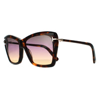 Tom Ford Sunglasses Leah FT0849 55B Coloured Havana Smoke Gradient