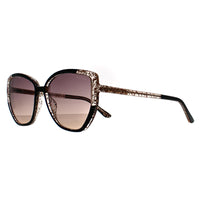 Guess Sunglasses GU7882 01Z Shiny Black Glitter Gold Violet Mirror Gradient