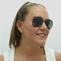 Ray-Ban Sunglasses Aviator Full Colour RB3025JM 919671 Black On Gold Grey Gradient