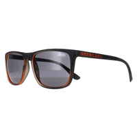 Superdry Sunglasses Stockholm 104 Matte Black Orange Dark Grey