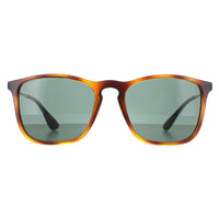 Ray-Ban Sunglasses Chris 4187 710/71 Tortoise & Gunmetal Green
