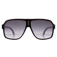 Carrera Sunglasses 1001/S 80S 9O Black White Dark Grey Gradient