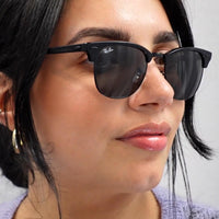 Ray-Ban Sunglasses Clubmaster 3016 W0365 Black Green G-15 Large 51mm