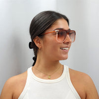 Chloe Sunglasses CH0104S 006 Shiny Blonde Havana Orange Gradient