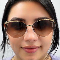 Bvlgari Sunglasses BV6110 20144Z Pink Gold Rose Gold Mirror