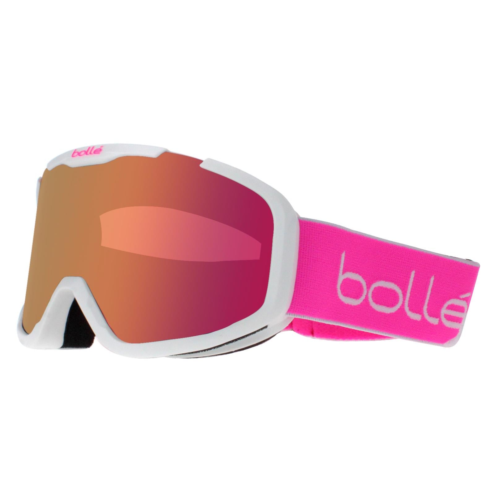 Bolle Ski Goggles Rocket Plus BG108001 Matte White Pink Rose Gold – Discounted Sunglasses