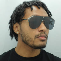 Gucci Sunglasses GG0584S 001 Ruthenium and Black Grey