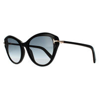 Tom Ford Sunglasses Leigh FT0850 01B Shiny Black Smoke Gradient