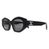 Celine Sunglasses Triomphe CL40238U 01A Shiny Black Smoke Grey