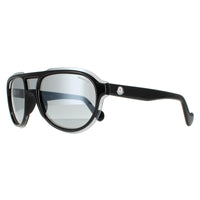 Moncler Sunglasses ML0055 01C Shiny Black Grey Mirror
