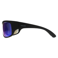 Polaroid Sunglasses 07886 0VK 5X Matte Black Blue Mirror Polarized
