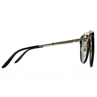 Gucci Sunglasses GG0672S 001 Shiny Black and Gold Grey